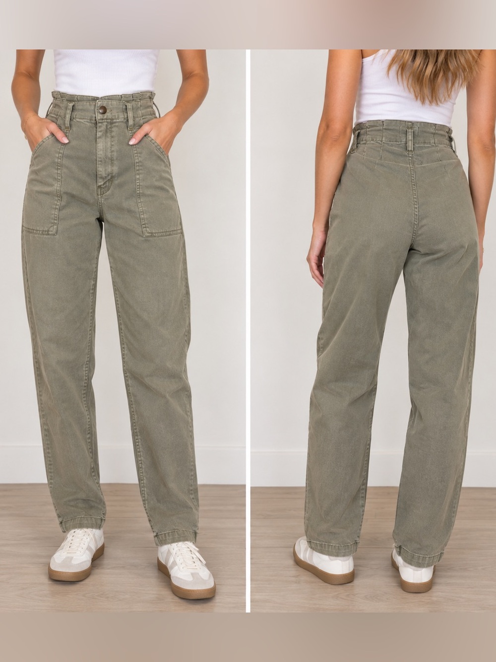 Topshop Olive Green Cargo Pants